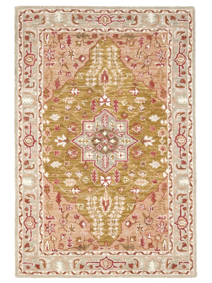 300x400 см, Индия, Современные, Wool, горчичный