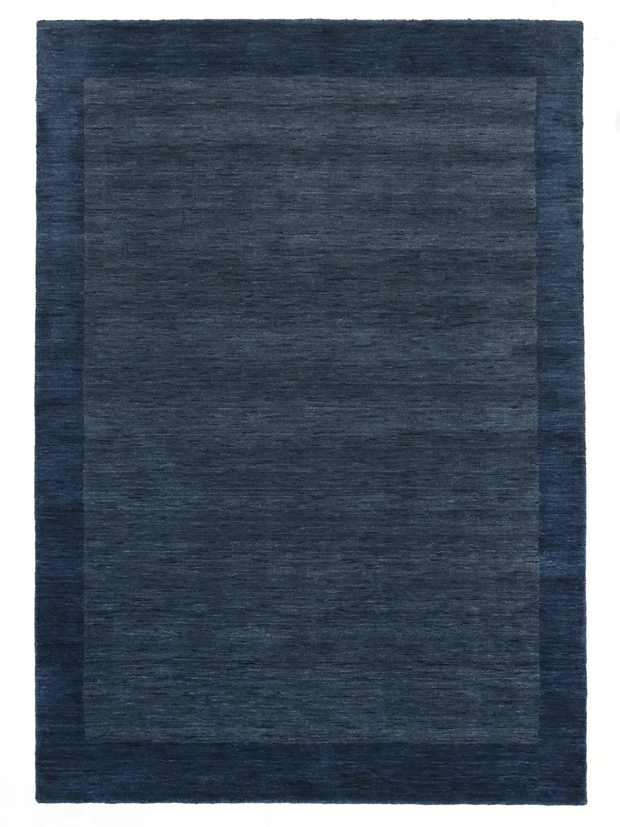 140x200 см, Индия, Однотонные, Wool, тёмно-синий