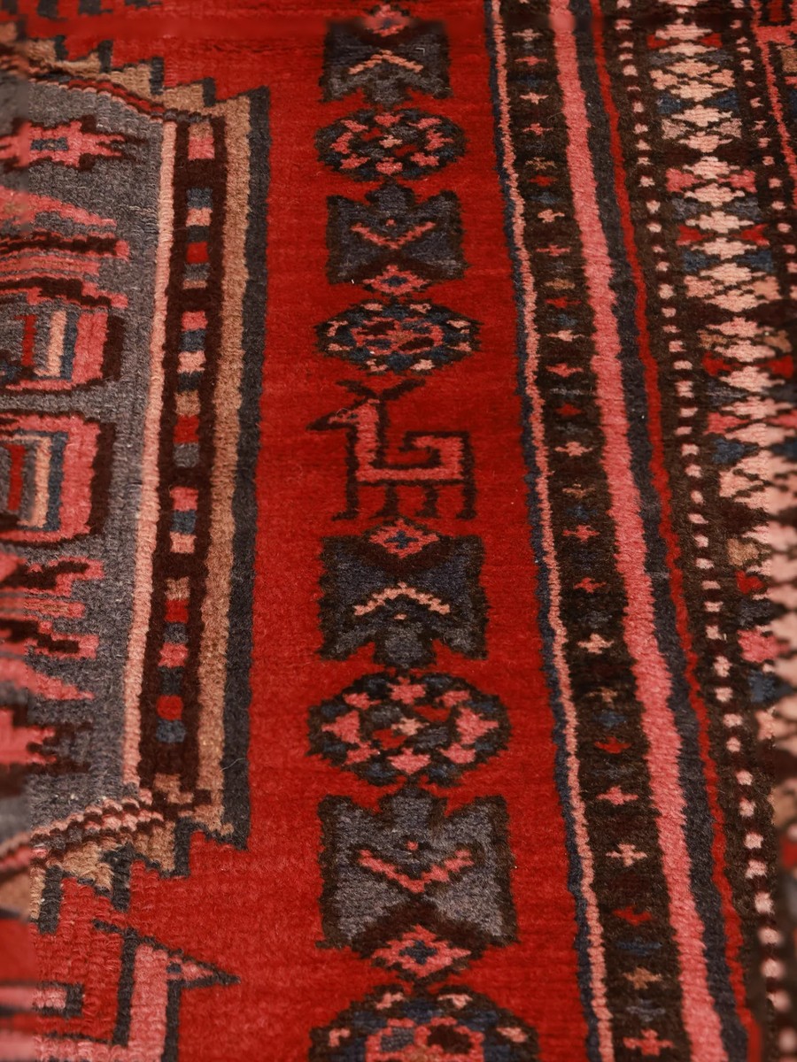 105x202 см, Иран, Хамадан, Wool, чёрный — вид 4