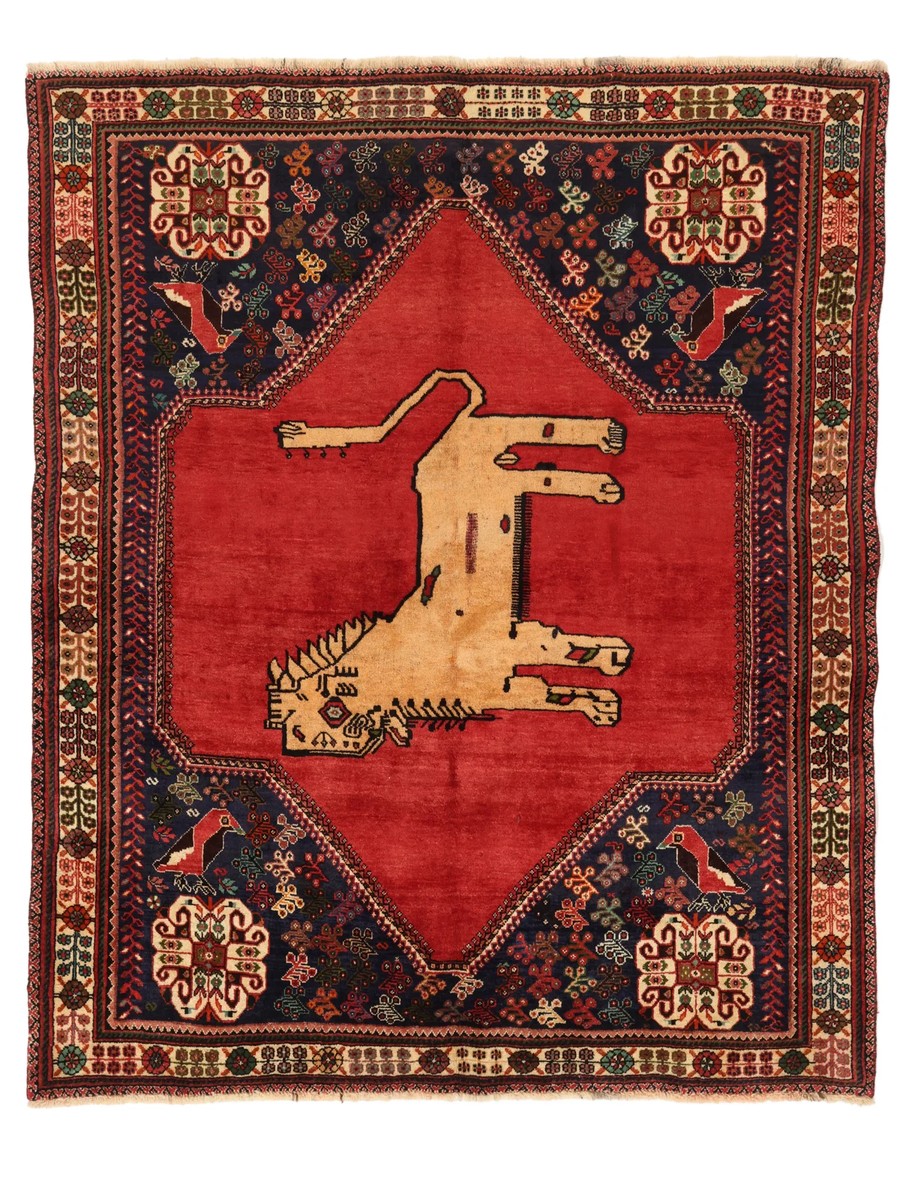 160x194 см, Иран, Кашкай, Wool, чёрный