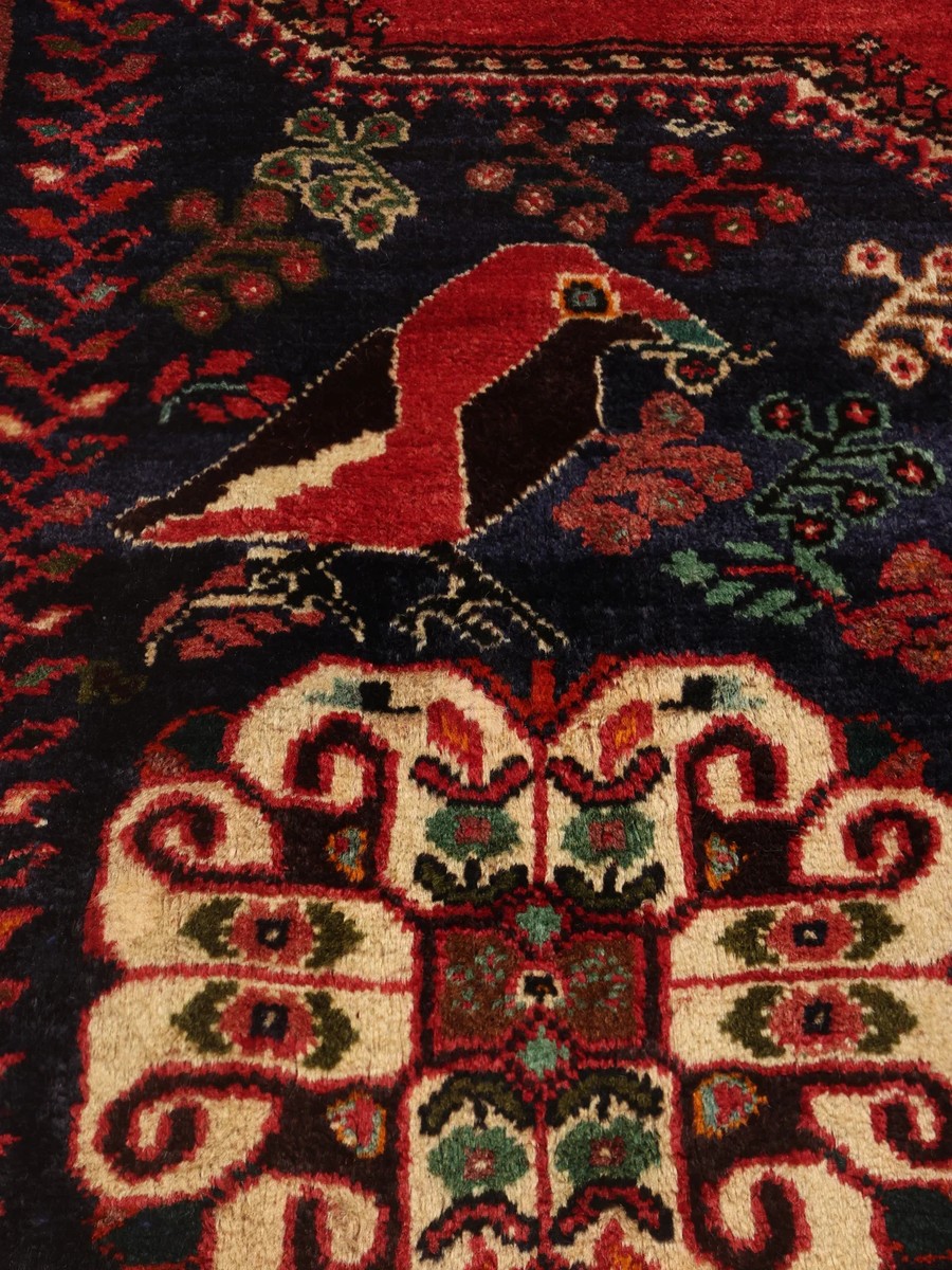 160x194 см, Иран, Кашкай, Wool, чёрный — вид 4