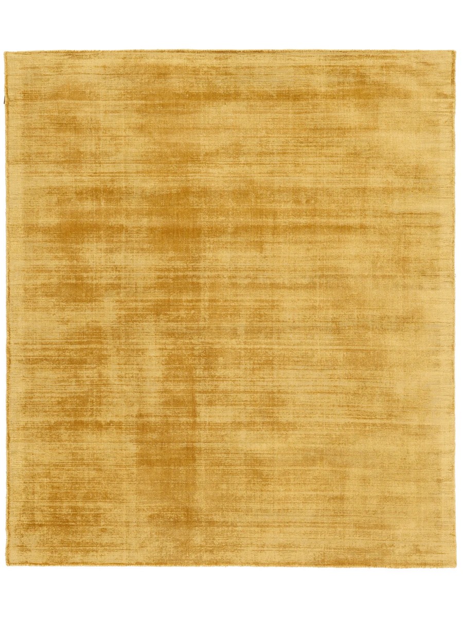 240x300 см, Индия, Однотонные, Viscose, жёлтый