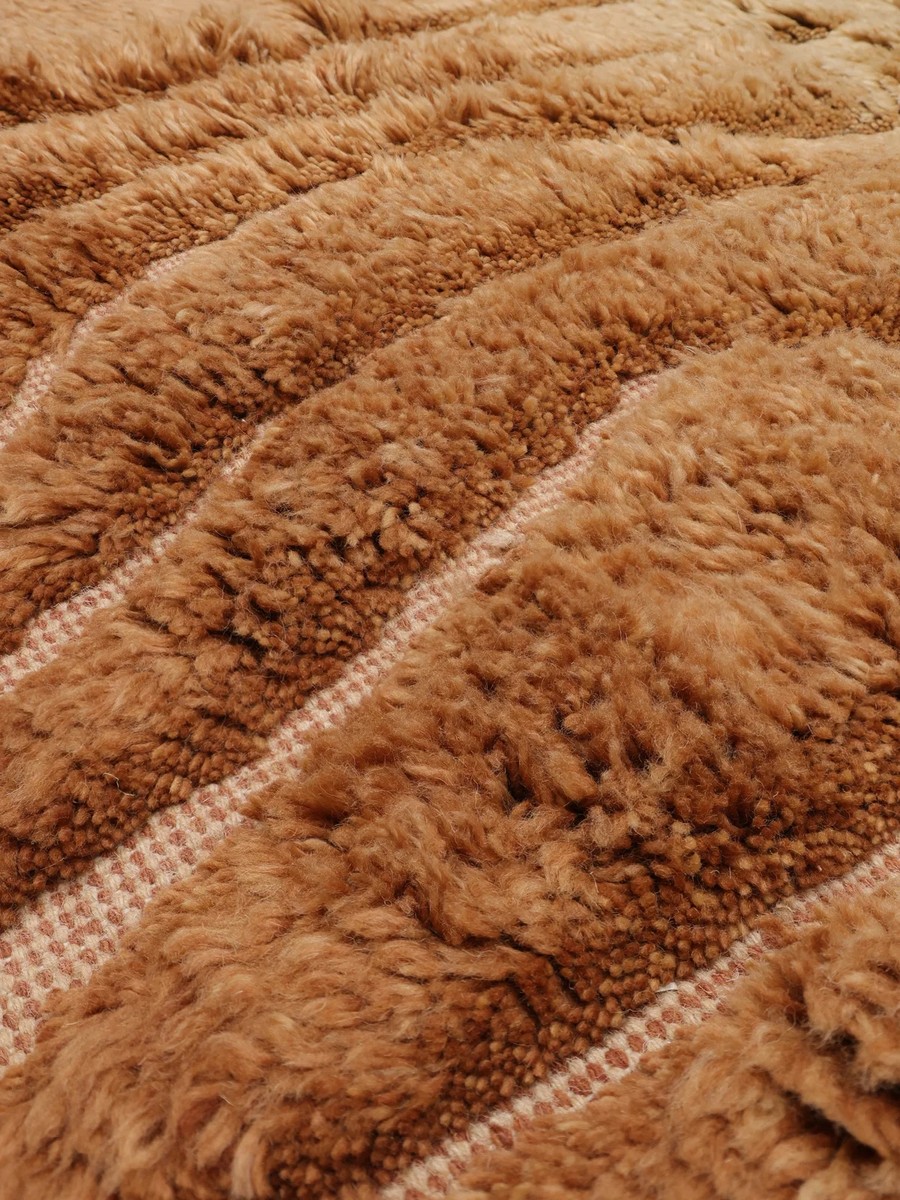 200x300 см, Индия, Шэгги, Wool, ржаво-красный — вид 3