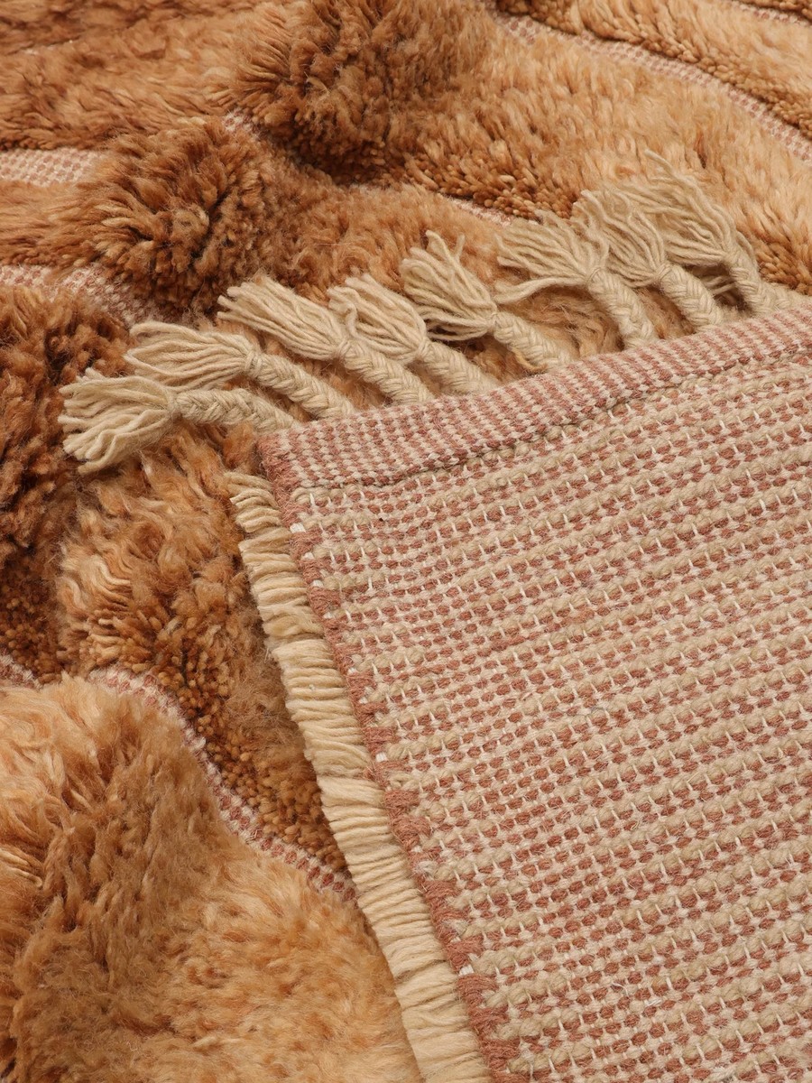 200x300 см, Индия, Шэгги, Wool, ржаво-красный — вид 5