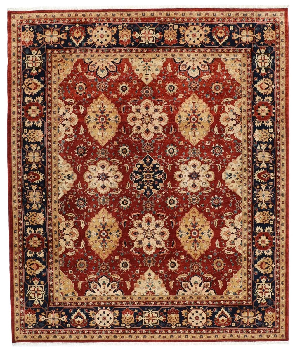 249x296 см, Афганистан, Зиглер, Wool, красный