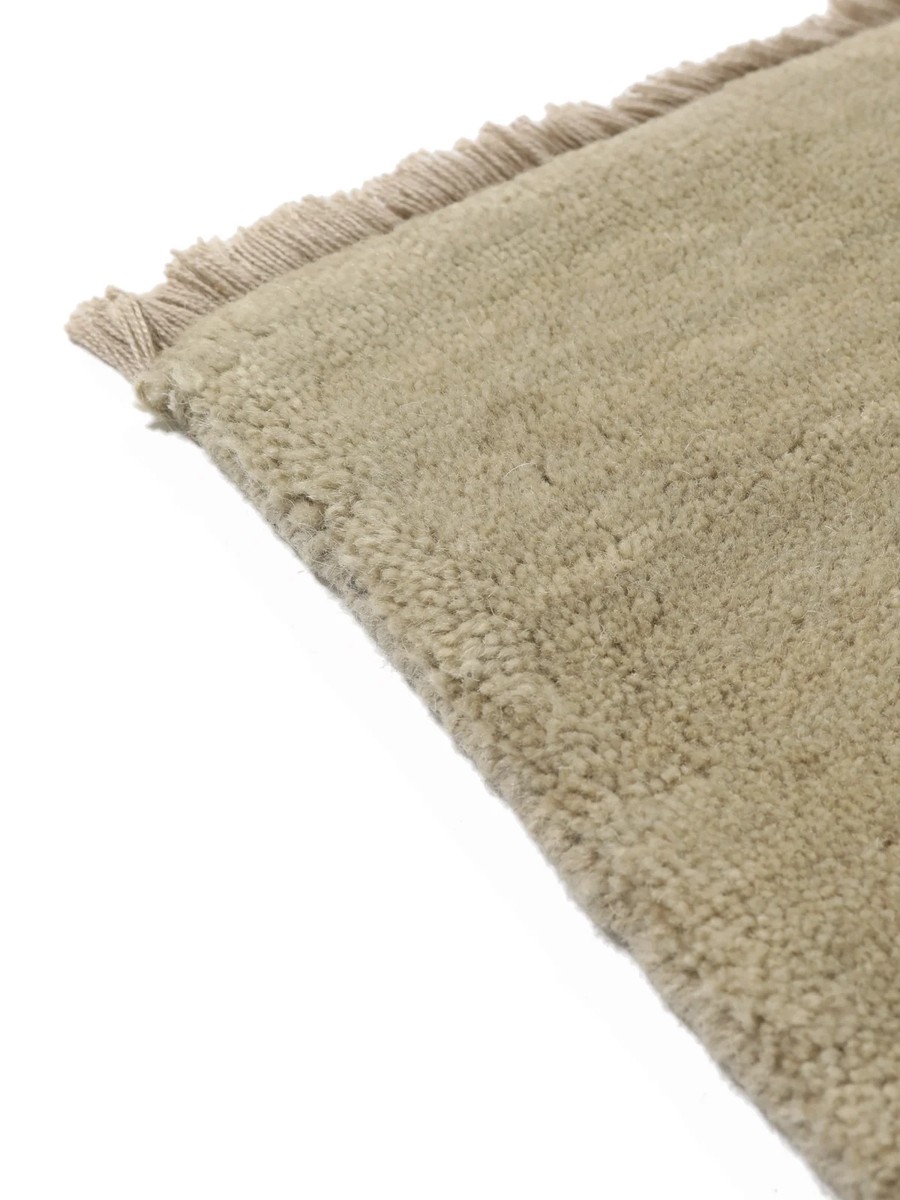 400x500 см, Индия, Однотонные, Wool, серо-бежевый — вид 3