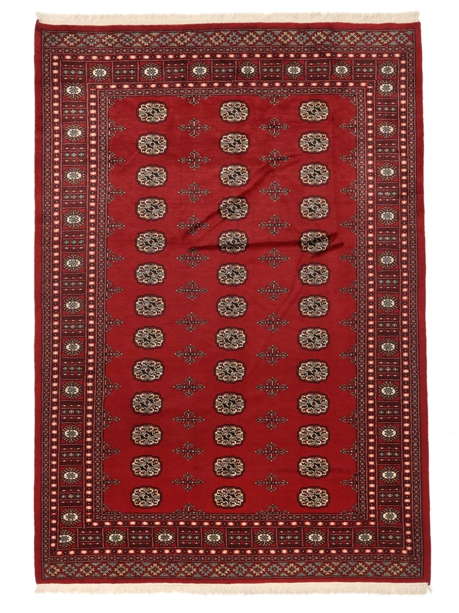190x274 см, Пакистан, Афган / Пакистан, Wool, красный
