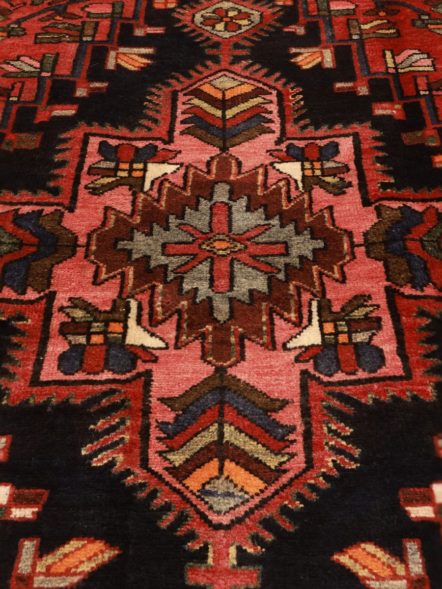 108x206 см, Иран, Хамадан, Wool, чёрный — вид 4