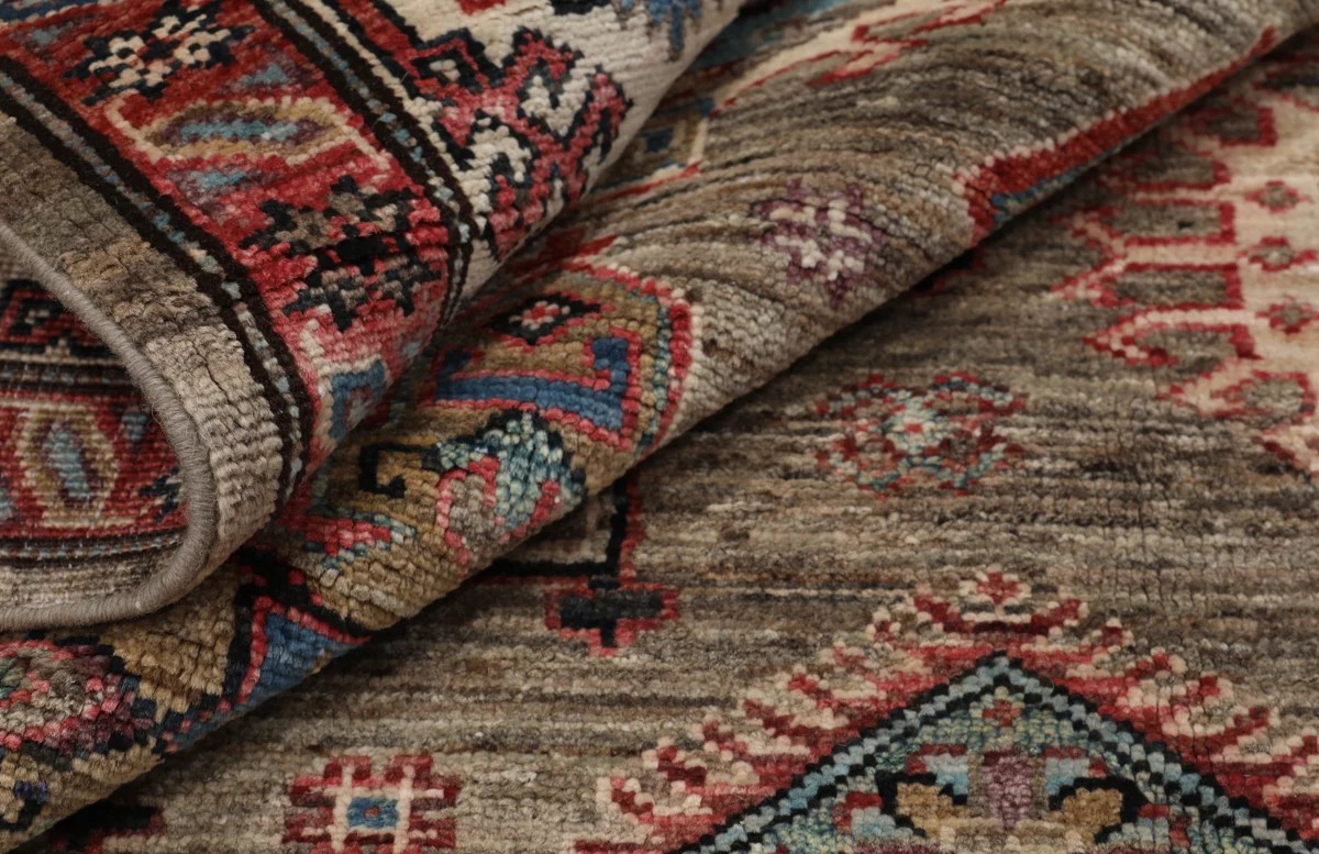 201x301 см, Афганистан, Казак, Wool, коричневый — вид 5