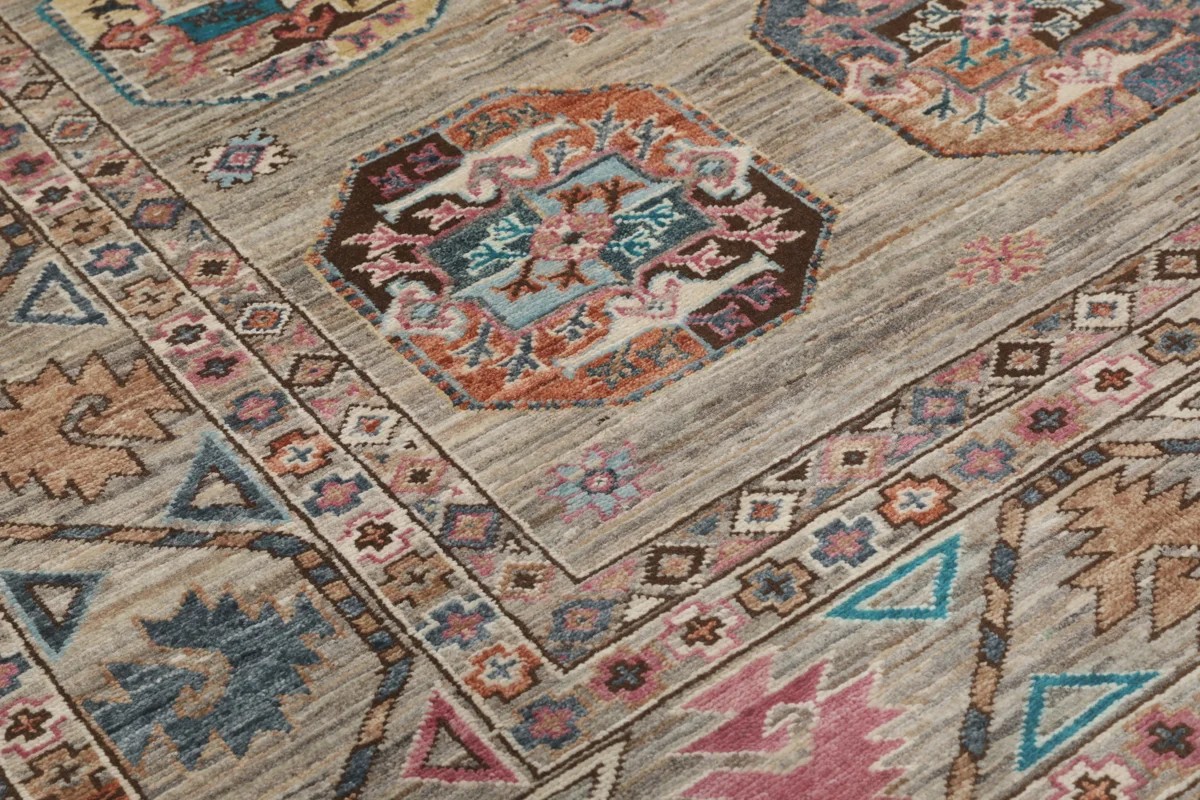 196x303 см, Афганистан, Казак, Wool, коричневый — вид 2