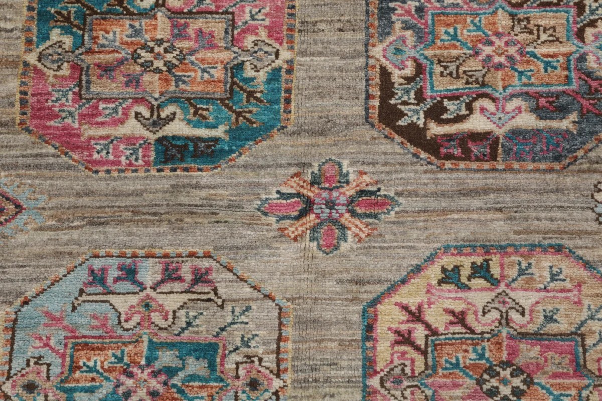 196x303 см, Афганистан, Казак, Wool, коричневый — вид 4