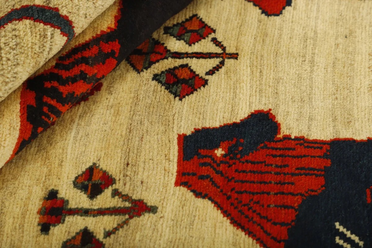 145x229 см, Иран, Кашкай, Wool, оранжевый — вид 3