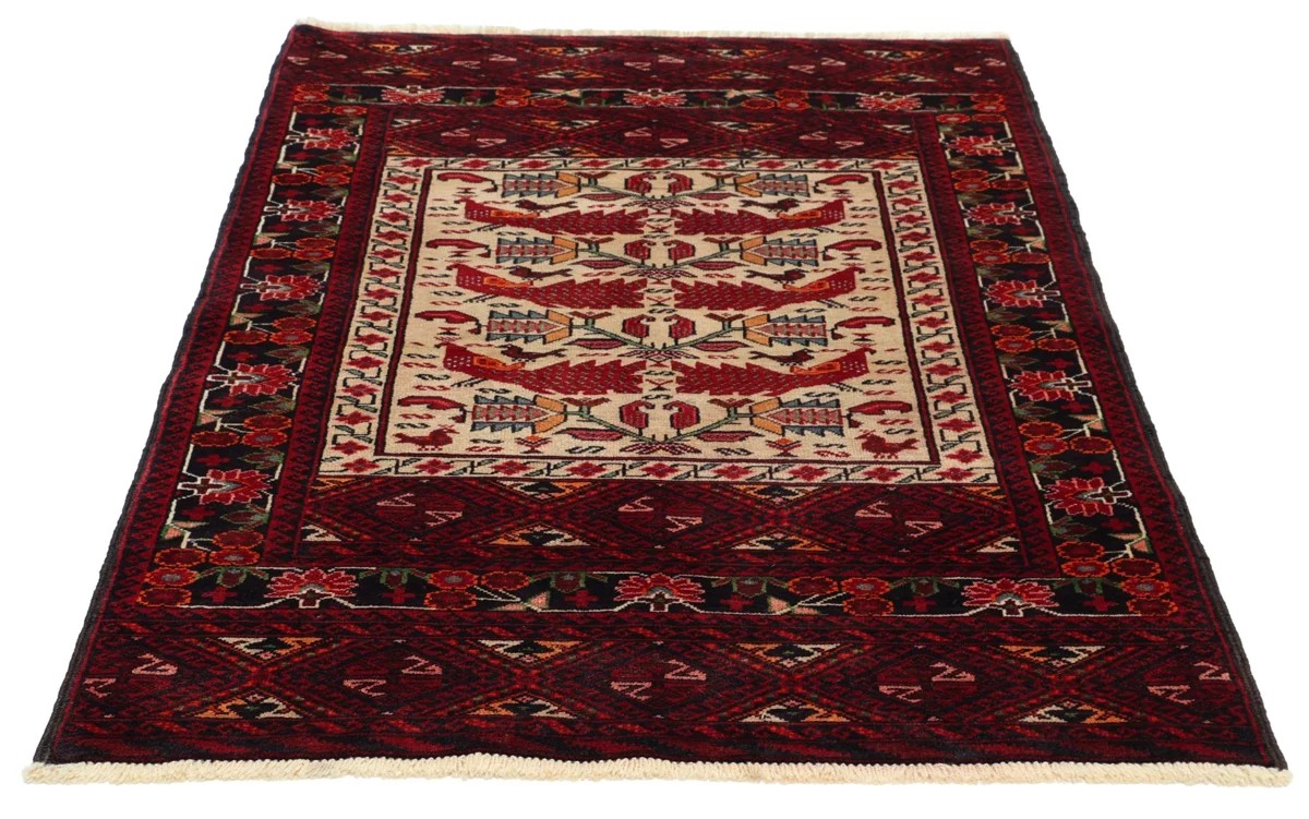 88x150 см, Иран, Балучи, Wool, чёрный — вид 3