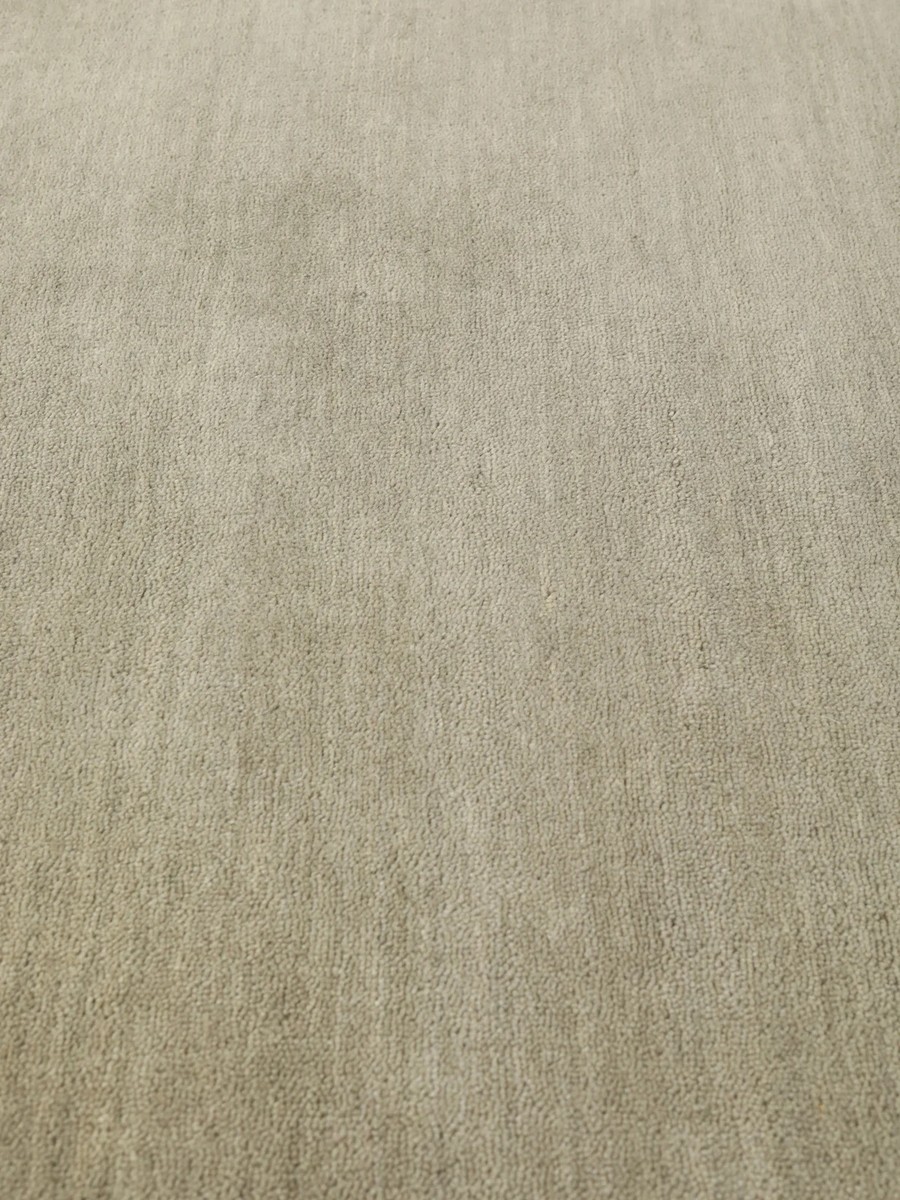 Ø250 см, Индия, Однотонные, Wool, серо-бежевый — вид 4