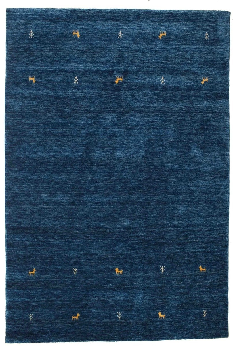 160x230 см, Индия, Габбе, Wool, тёмно-синий