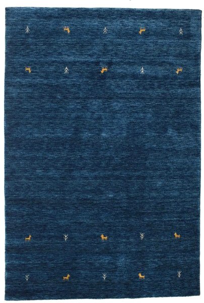 160x230 см, Индия, Габбе, Wool, тёмно-синий