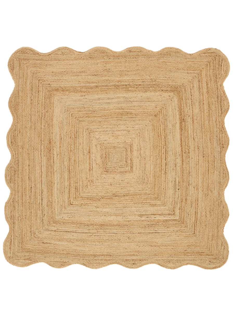 250x250 см, Индия, Современные, 90% Jute, бежевый