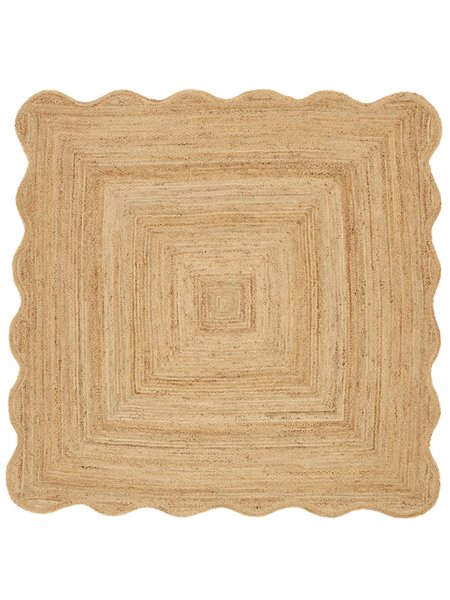 250x250 см, Индия, Современные, 90% Jute, бежевый