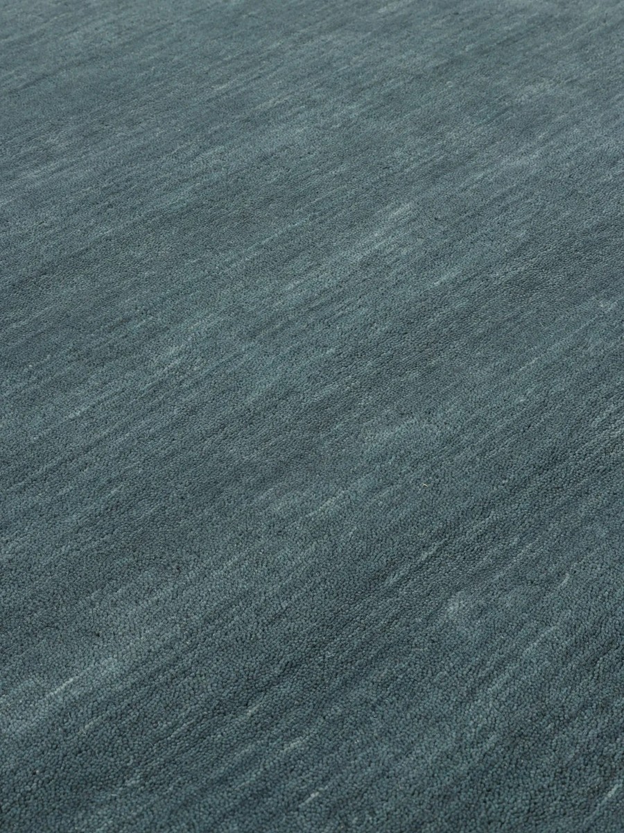 Ø200 см, Индия, Однотонные, Wool, Dark teal