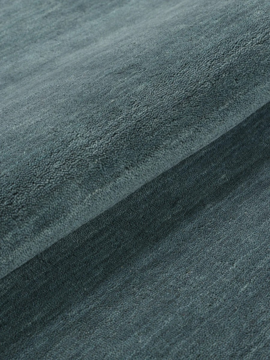 Ø200 см, Индия, Однотонные, Wool, Dark teal — вид 2