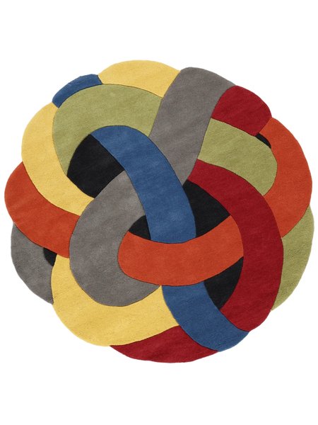 Ø200 см, Индия, Современные, Wool, многоцветный