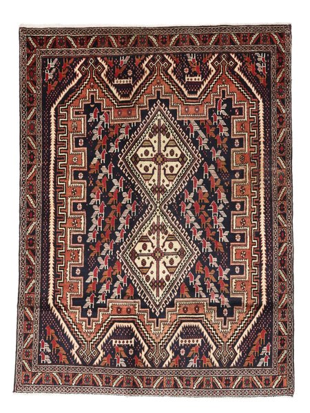 132x175 см, Иран, Восточные, Wool, чёрный