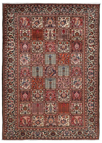 220x310 см, Иран, Бахтиари, Wool, красный
