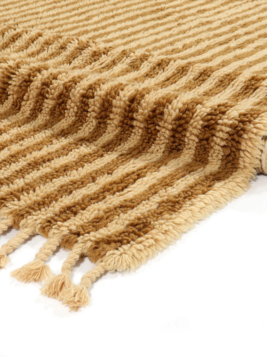 250x350 см, Индия, Шэгги, Wool, горчичный — вид 3