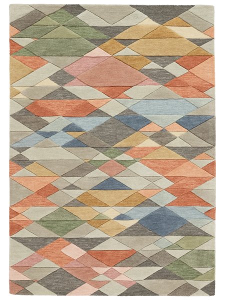 140x200 см, Индия, Современные, Wool, многоцветный