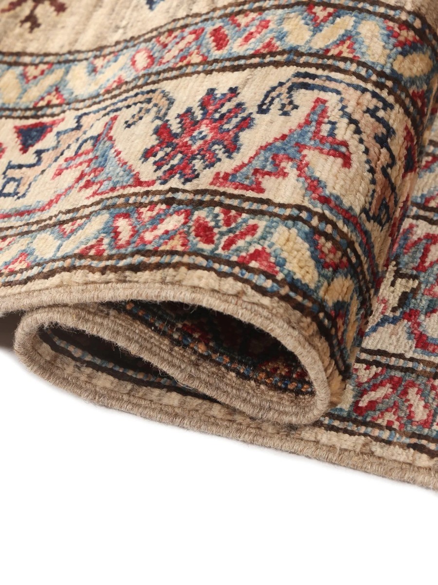 81x234 см, Афганистан, Казак, Wool, бежевый — вид 4