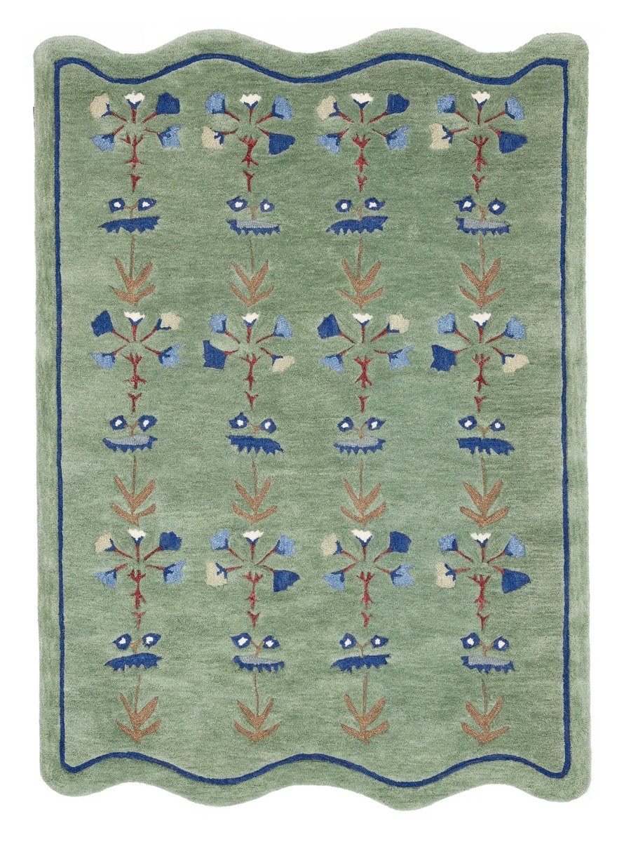 140x200 см, Индия, Современные, Wool, зелёный