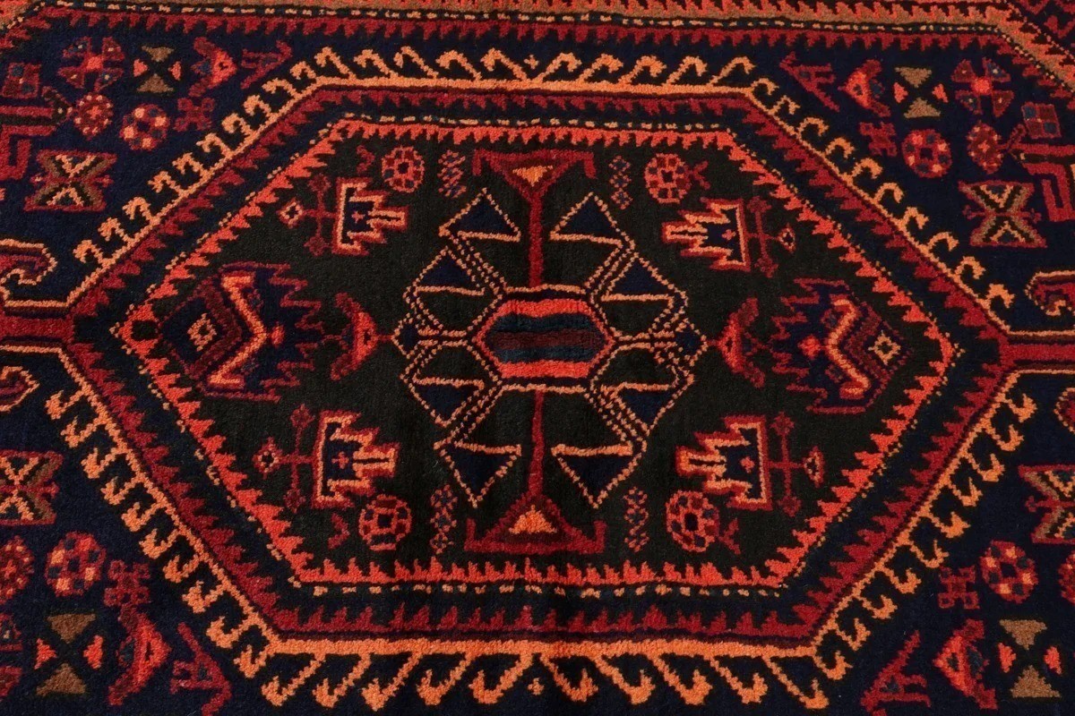 135x237 см, Иран, Хамадан, Wool, чёрный — вид 2