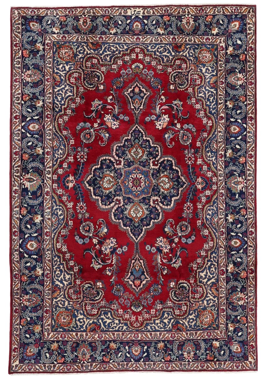 197x293 см, Иран, Машад, Wool, чёрный