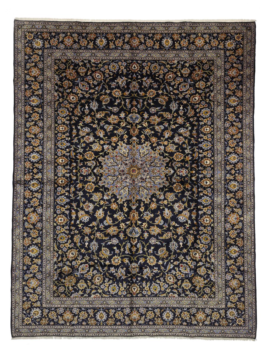 313x405 см, Иран, Кашан, Wool, чёрный