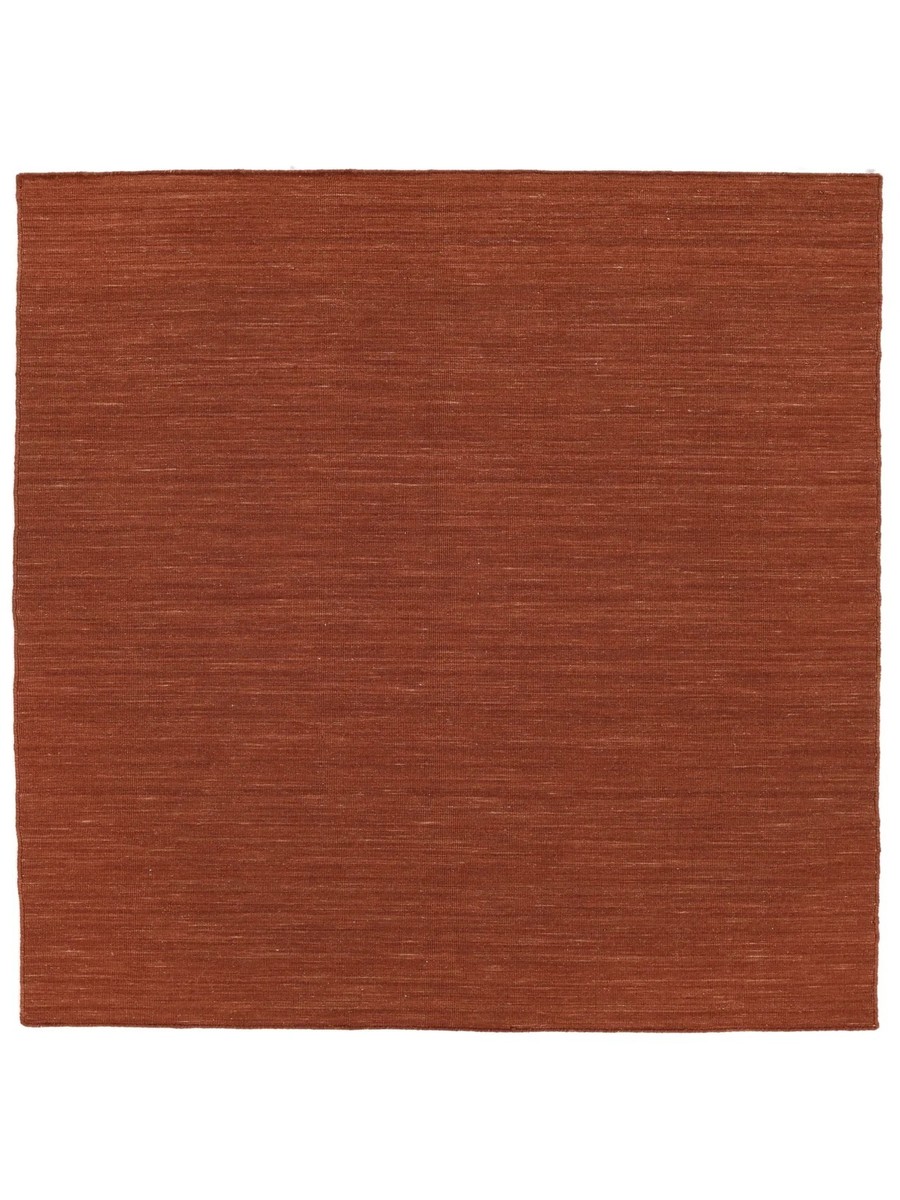 250x250 см, Индия, Килимы, Wool, ржаво-красный