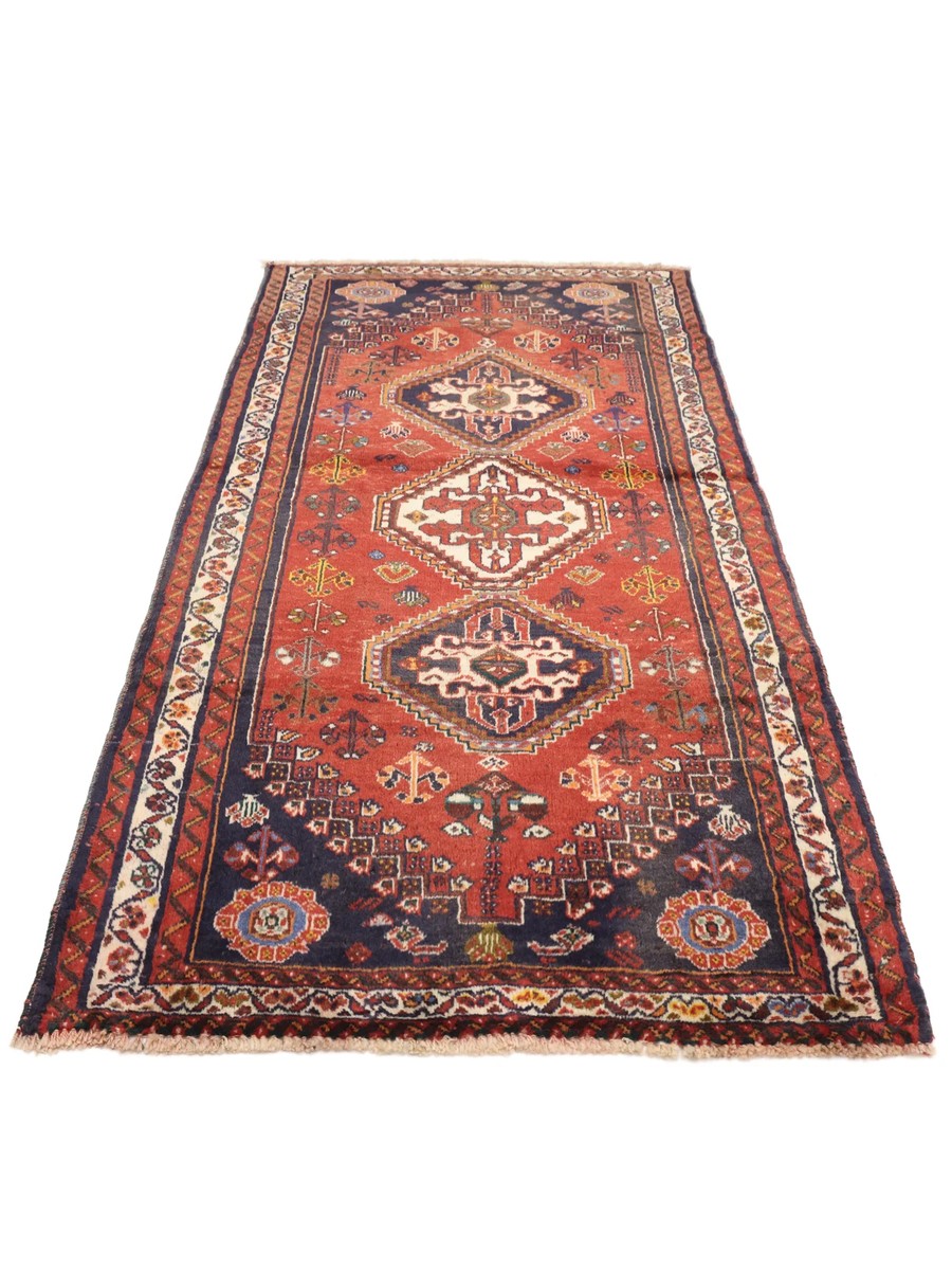 90x170 см, Иран, Кашкай, Wool, чёрный — вид 2