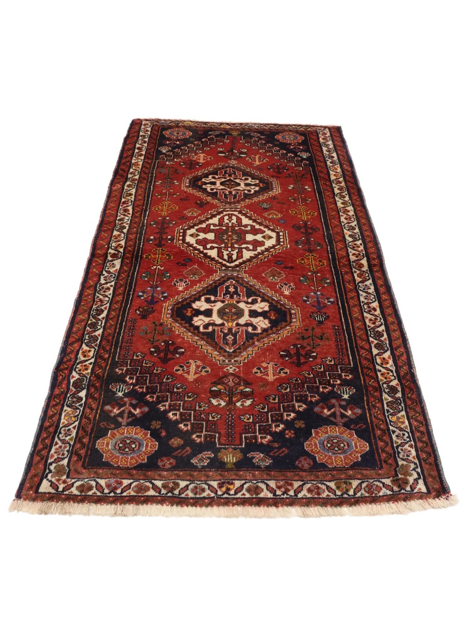 90x170 см, Иран, Кашкай, Wool, чёрный — вид 3
