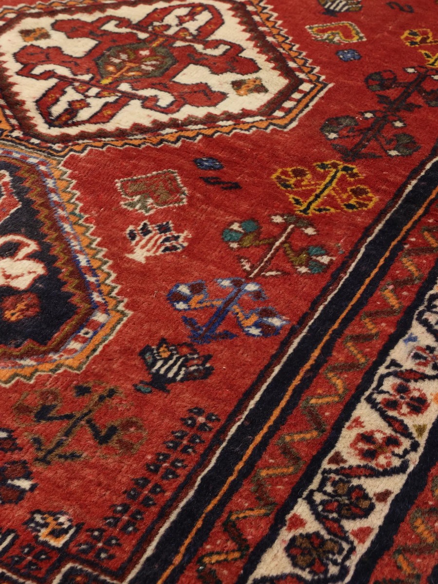 90x170 см, Иран, Кашкай, Wool, чёрный — вид 4