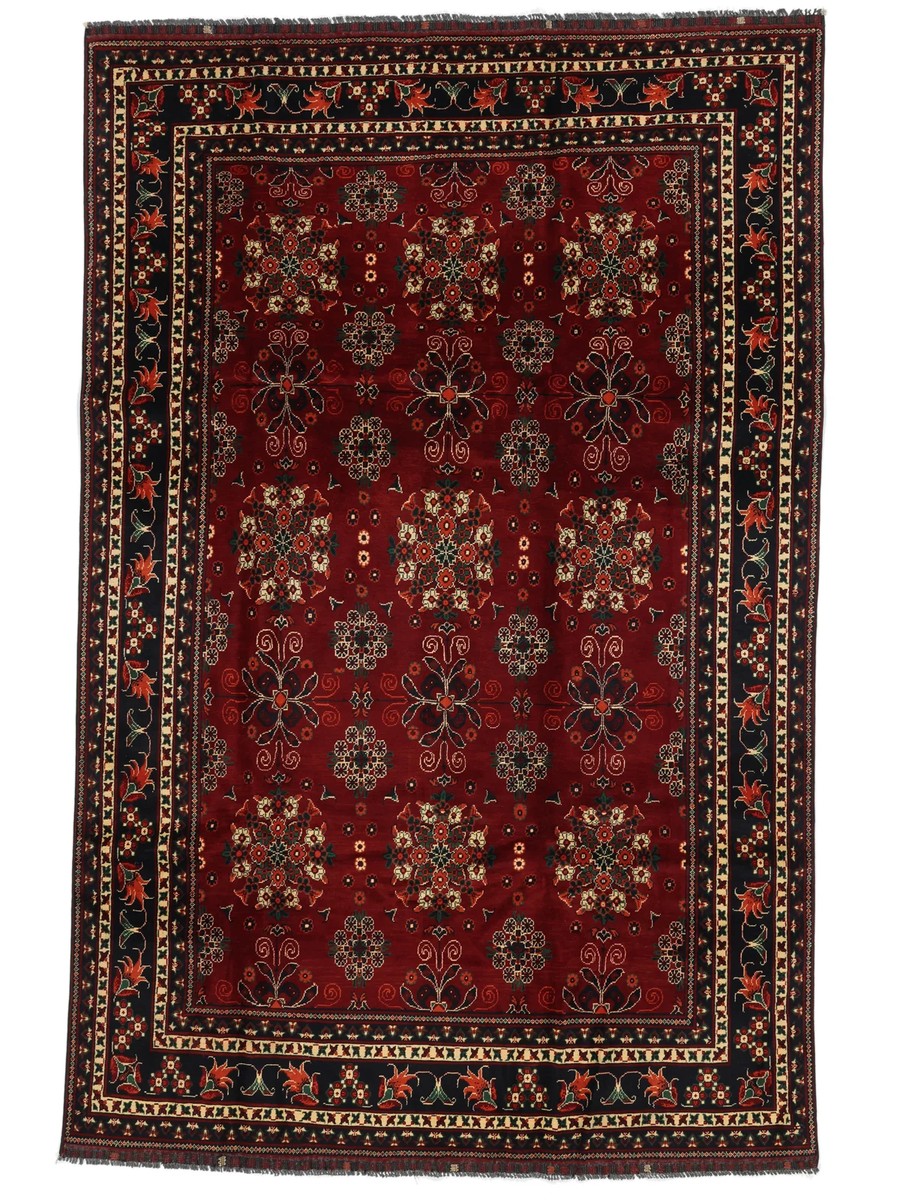 244x351 см, Афганистан, Восточные, Wool, чёрный