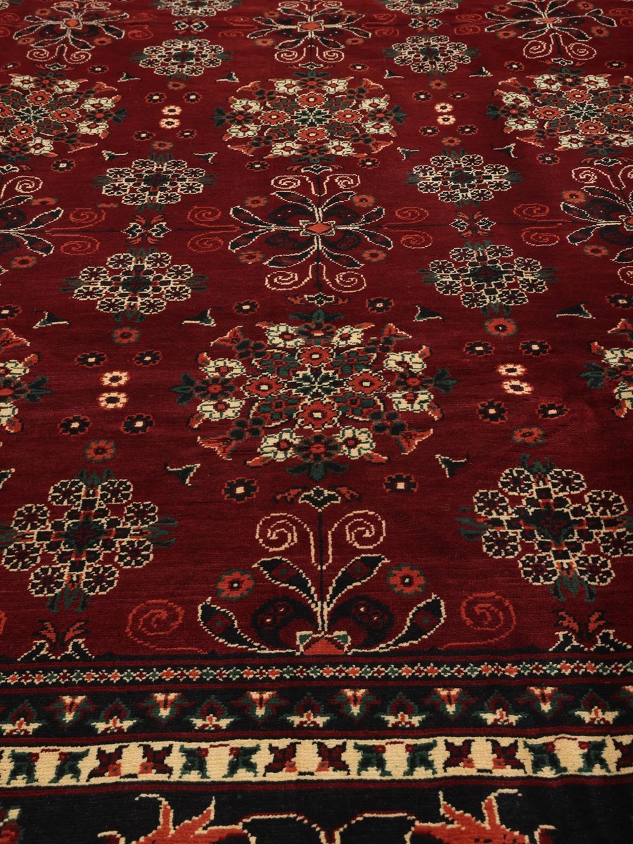 244x351 см, Афганистан, Восточные, Wool, чёрный — вид 4