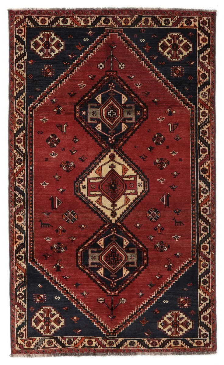 155x256 см, Иран, Кашкай, Wool, чёрный