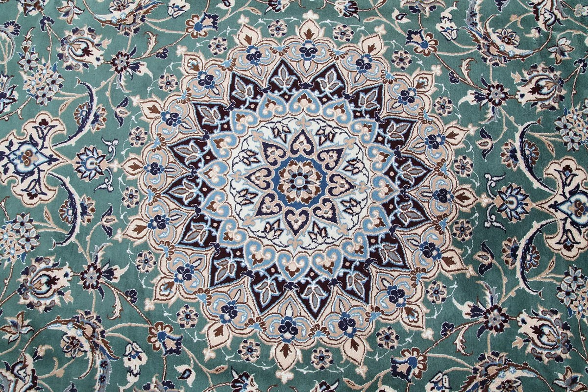 245x355 см, Иран, Наин, Wool, оранжевый — вид 3