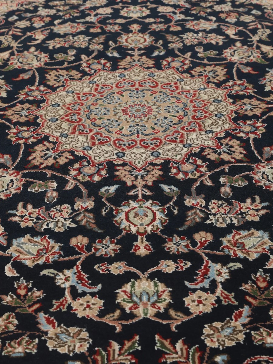 126x190 см, Индия, Наин, Wool, чёрный