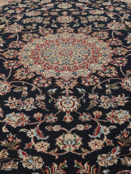 126x190 см, Индия, Наин, Wool, чёрный