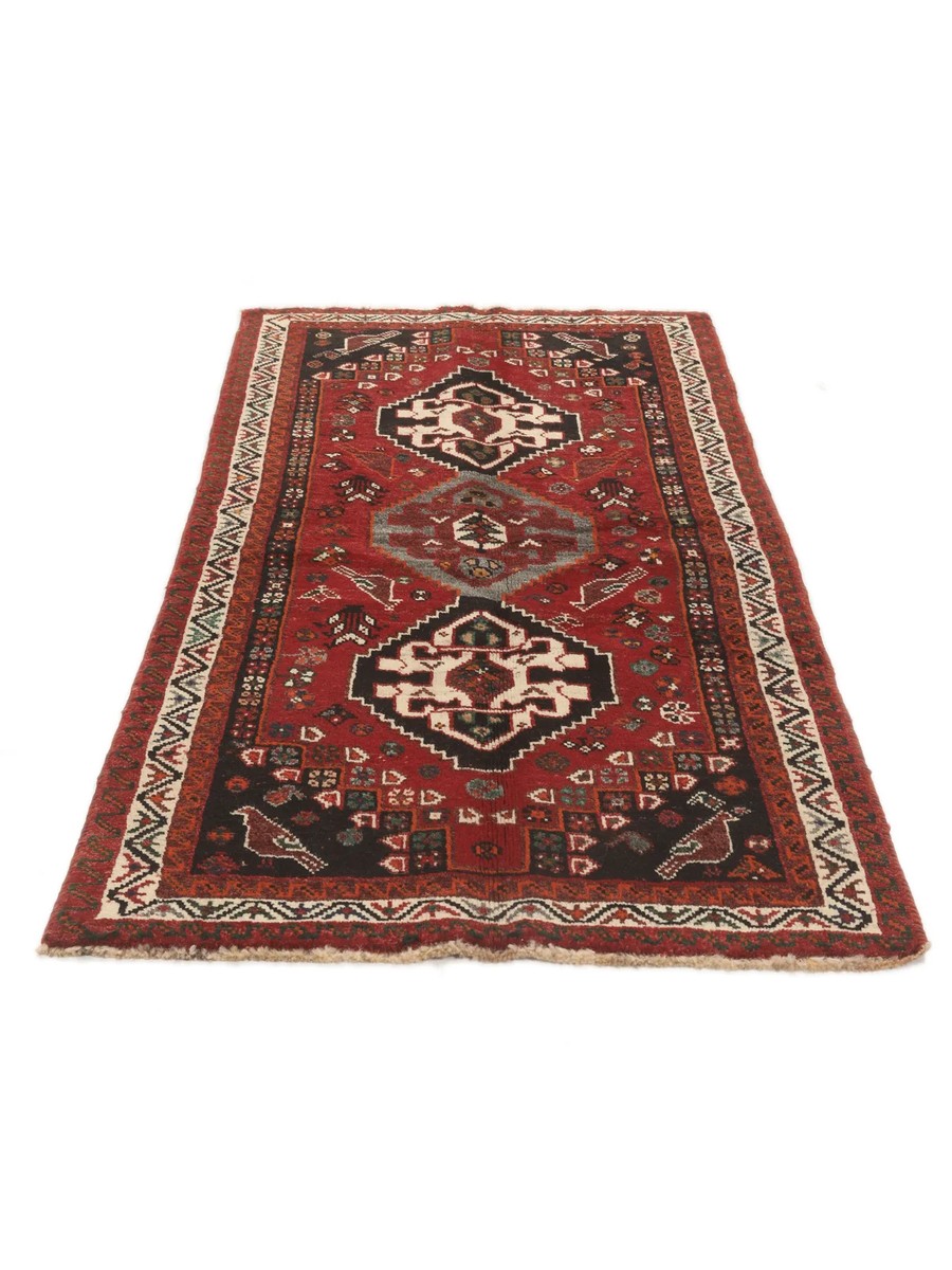 88x178 см, Иран, Кашкай, Wool, чёрный — вид 2