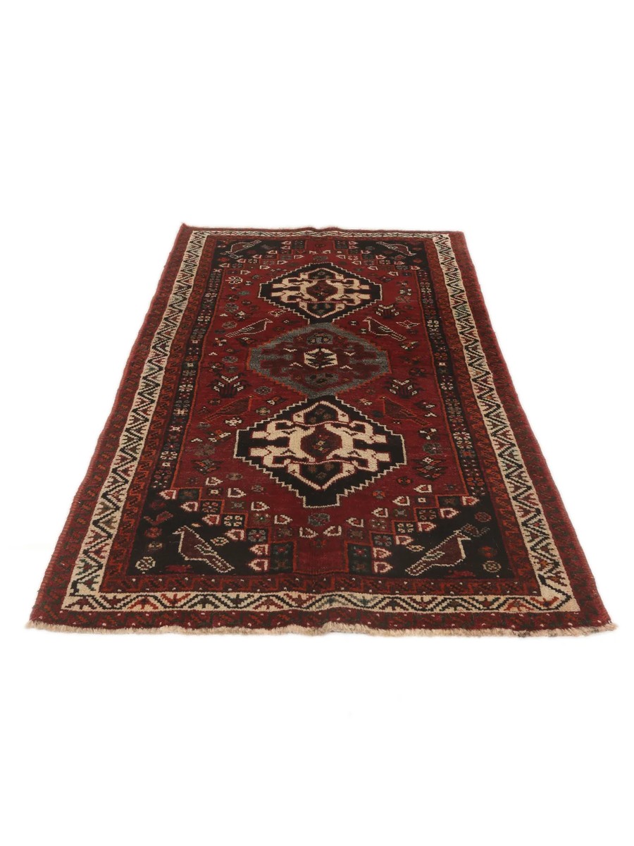 88x178 см, Иран, Кашкай, Wool, чёрный — вид 3