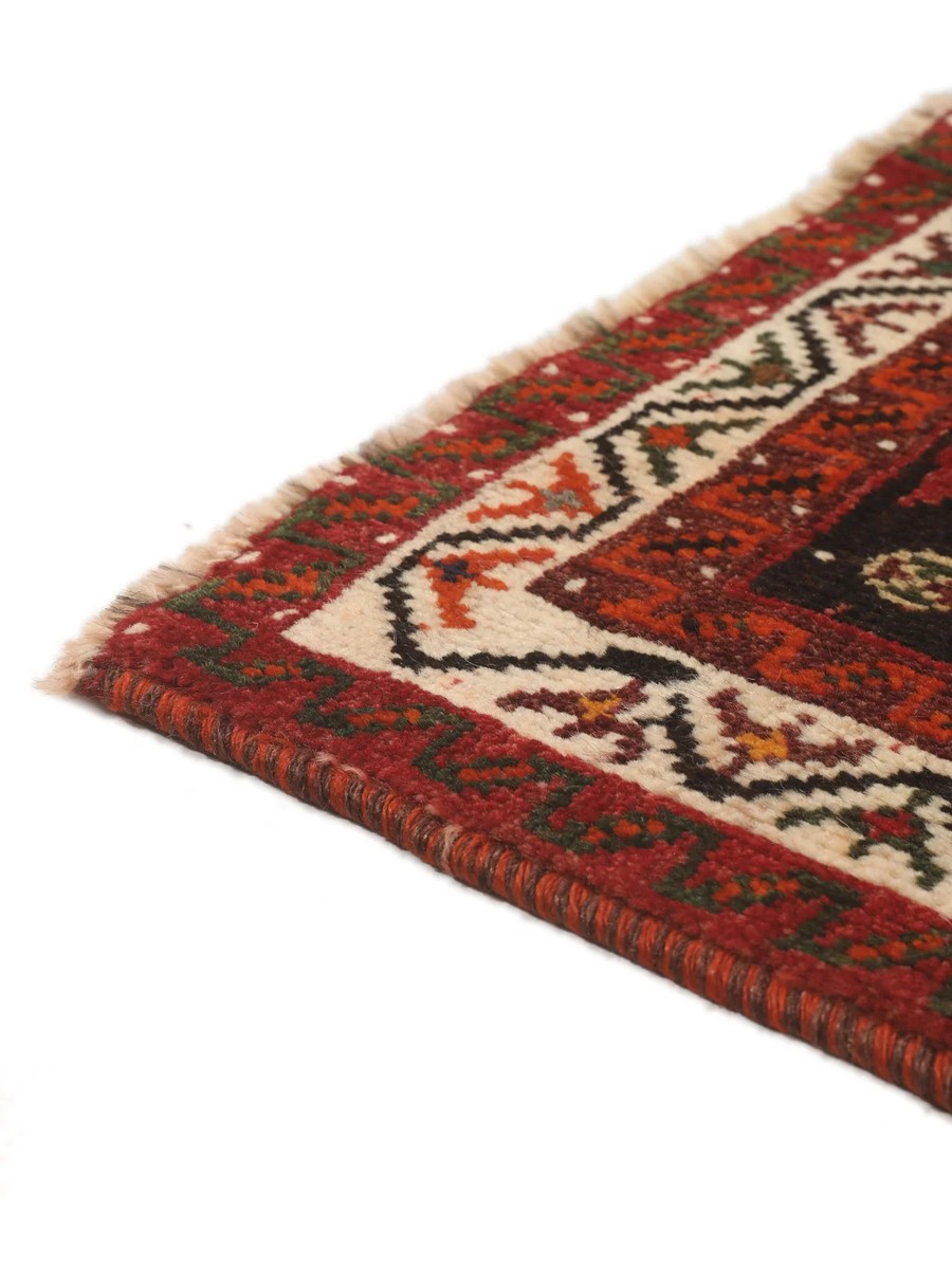 88x178 см, Иран, Кашкай, Wool, чёрный — вид 4