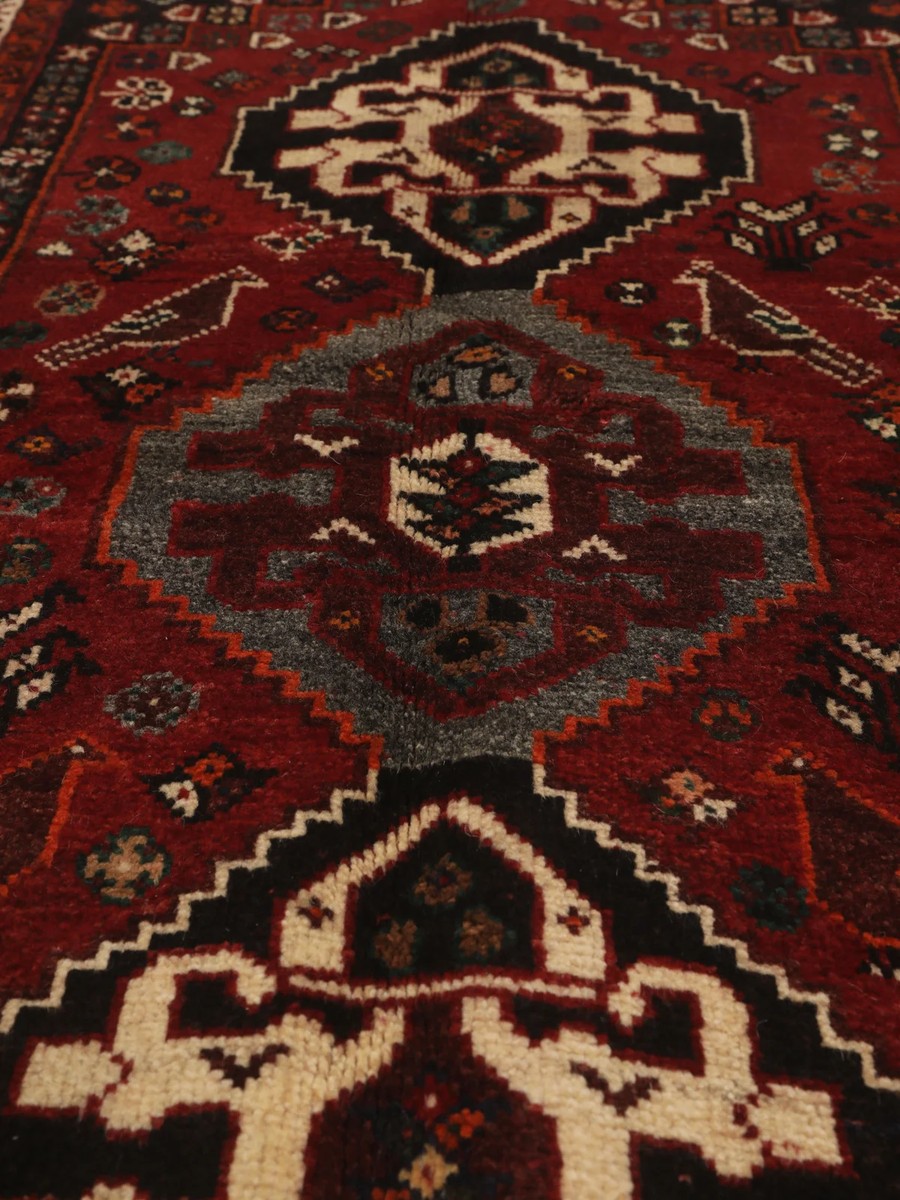88x178 см, Иран, Кашкай, Wool, чёрный — вид 5