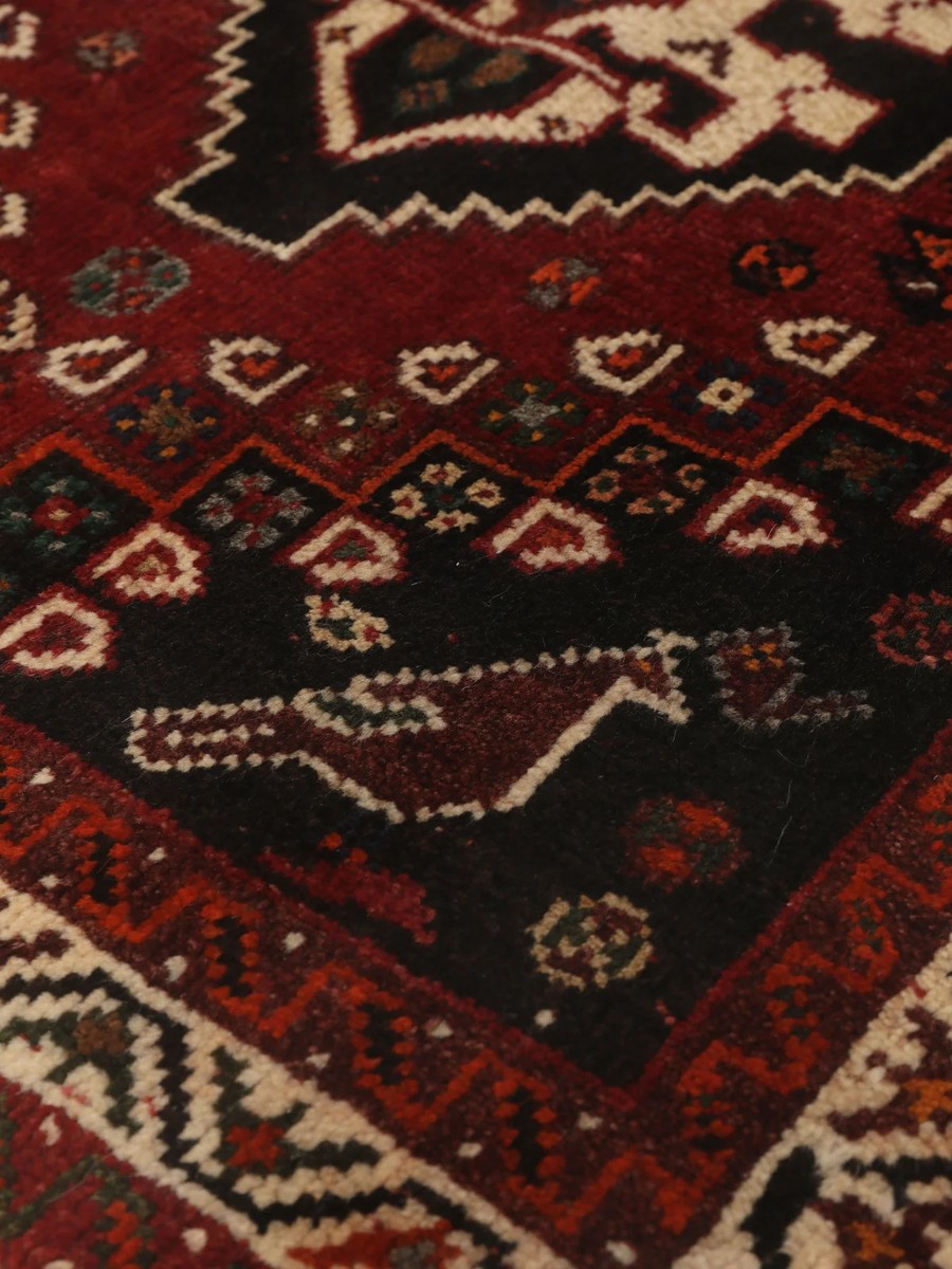 88x178 см, Иран, Кашкай, Wool, чёрный — вид 6