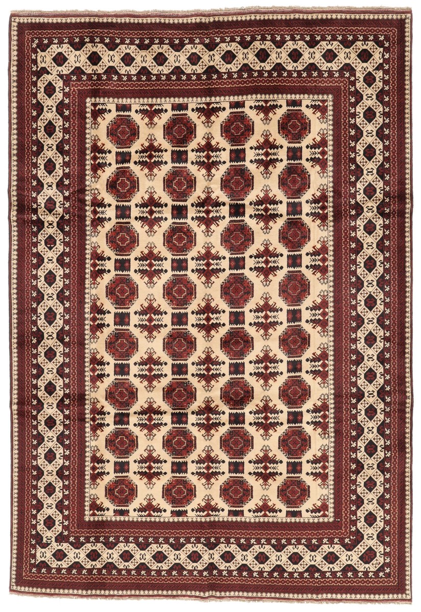 204x294 см, Афганистан, Восточные, Wool, чёрный
